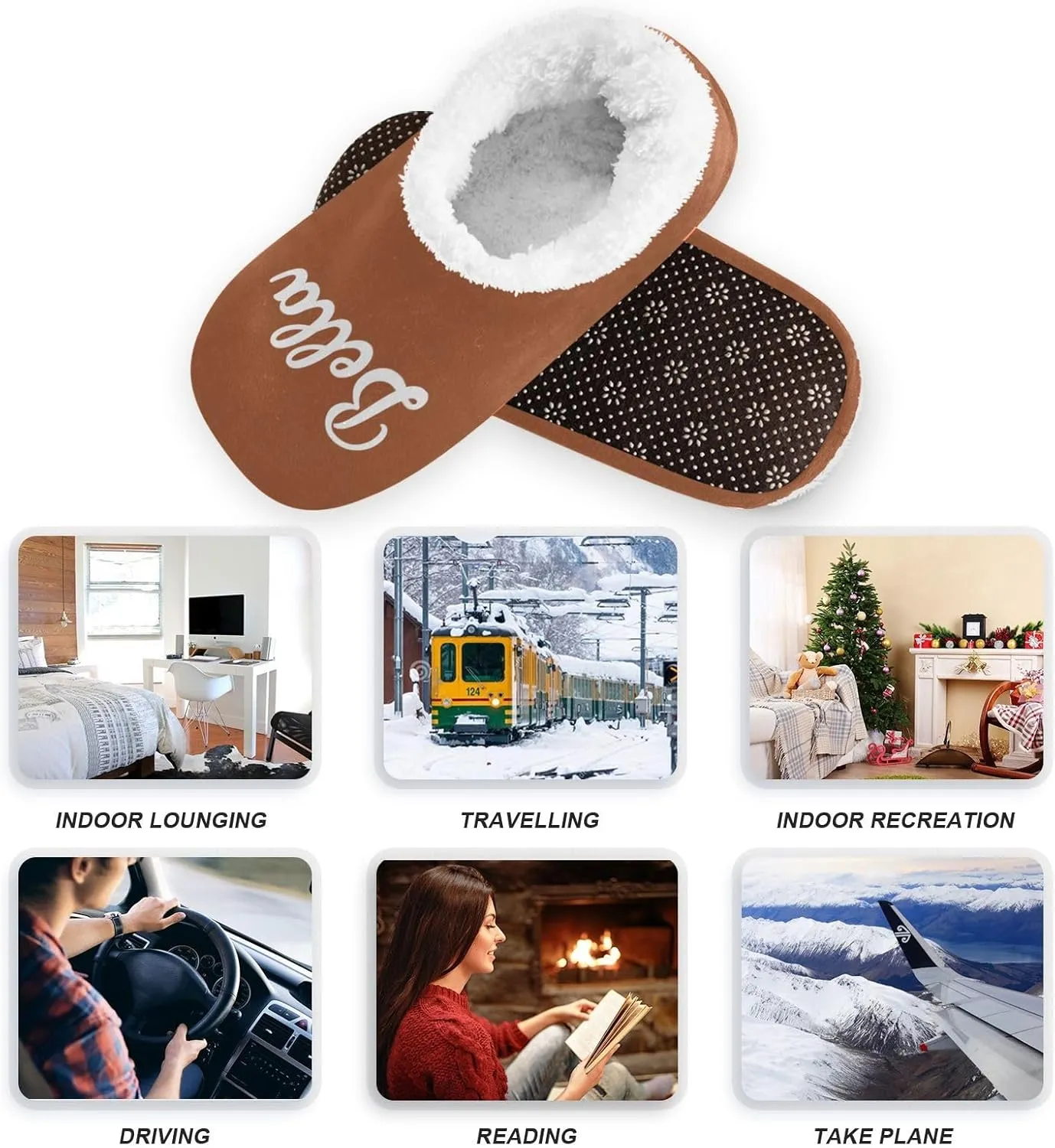 Custom House Slippers for Women Men Personalized Non-Slip Soft Sole Slippers