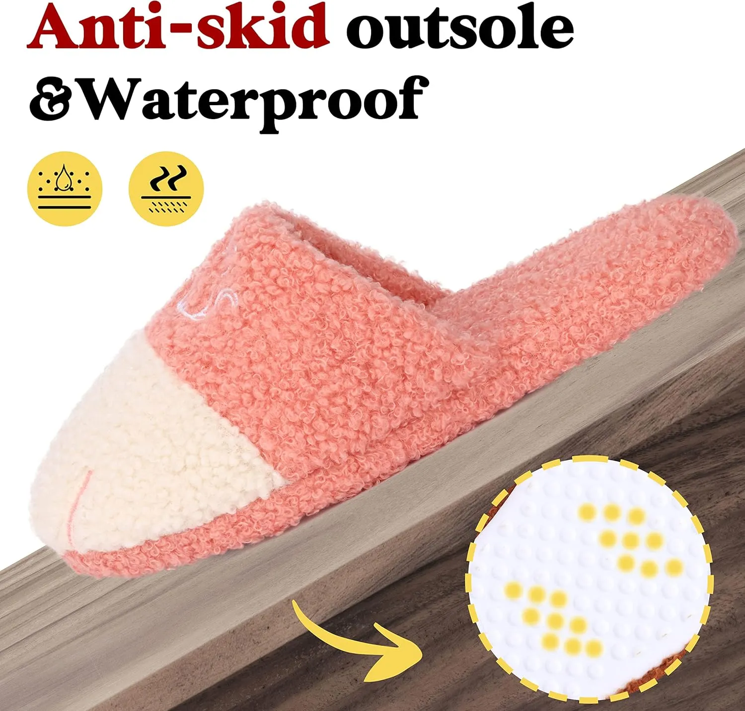 Cute Cat Paw Animal Slippers Anti-Skid Memory Foam House Shoes Warm Fluffy Fuzzy Women Slippers Christmas Halloween Gifts