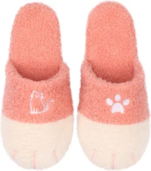 Cute Cat Paw Animal Slippers Anti-Skid Memory Foam House Shoes Warm Fluffy Fuzzy Women Slippers Christmas Halloween Gifts
