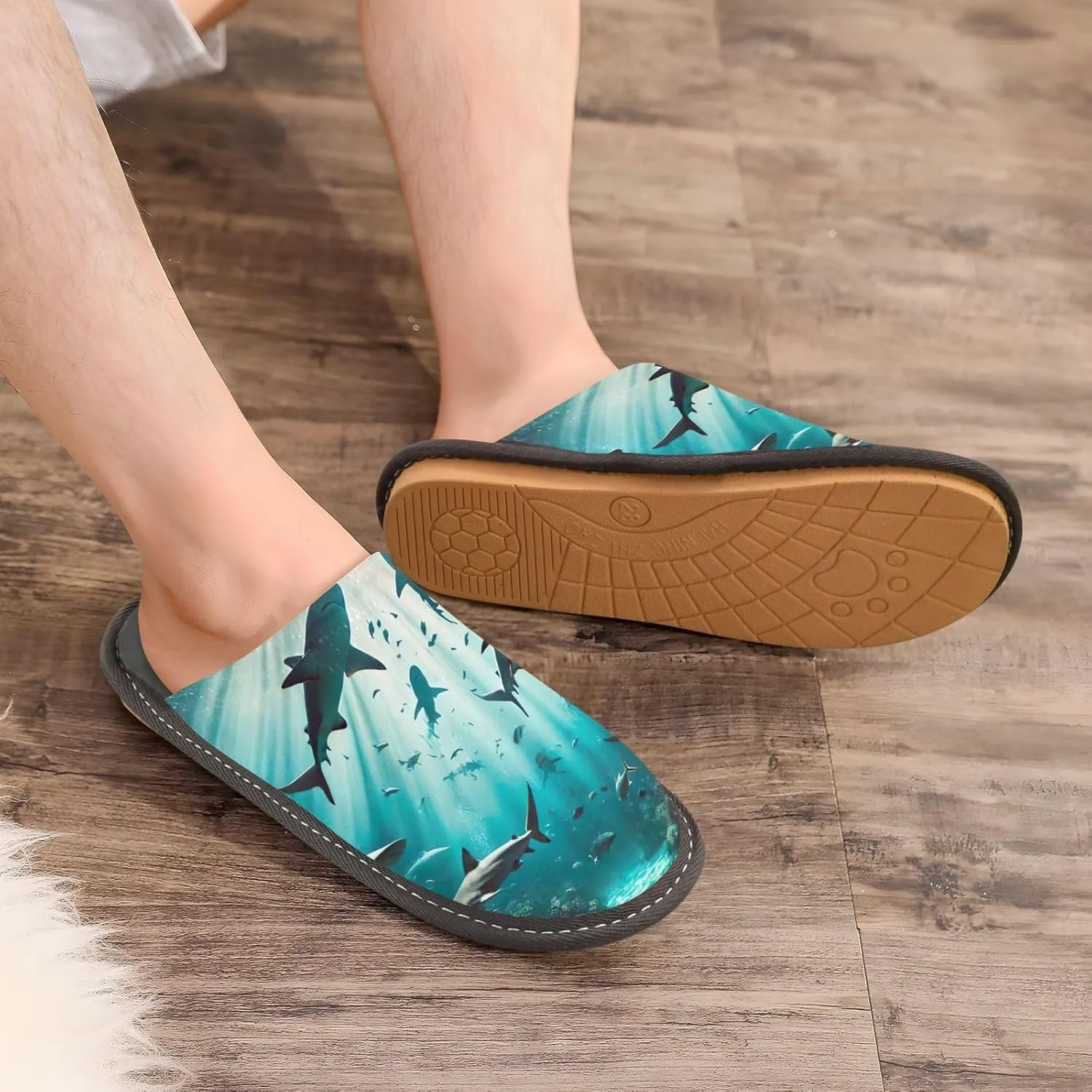 Cute Fuzzy Slippers Mens Houseshoes Women's Indoor Outdoor Slippers Home Slippers for Men