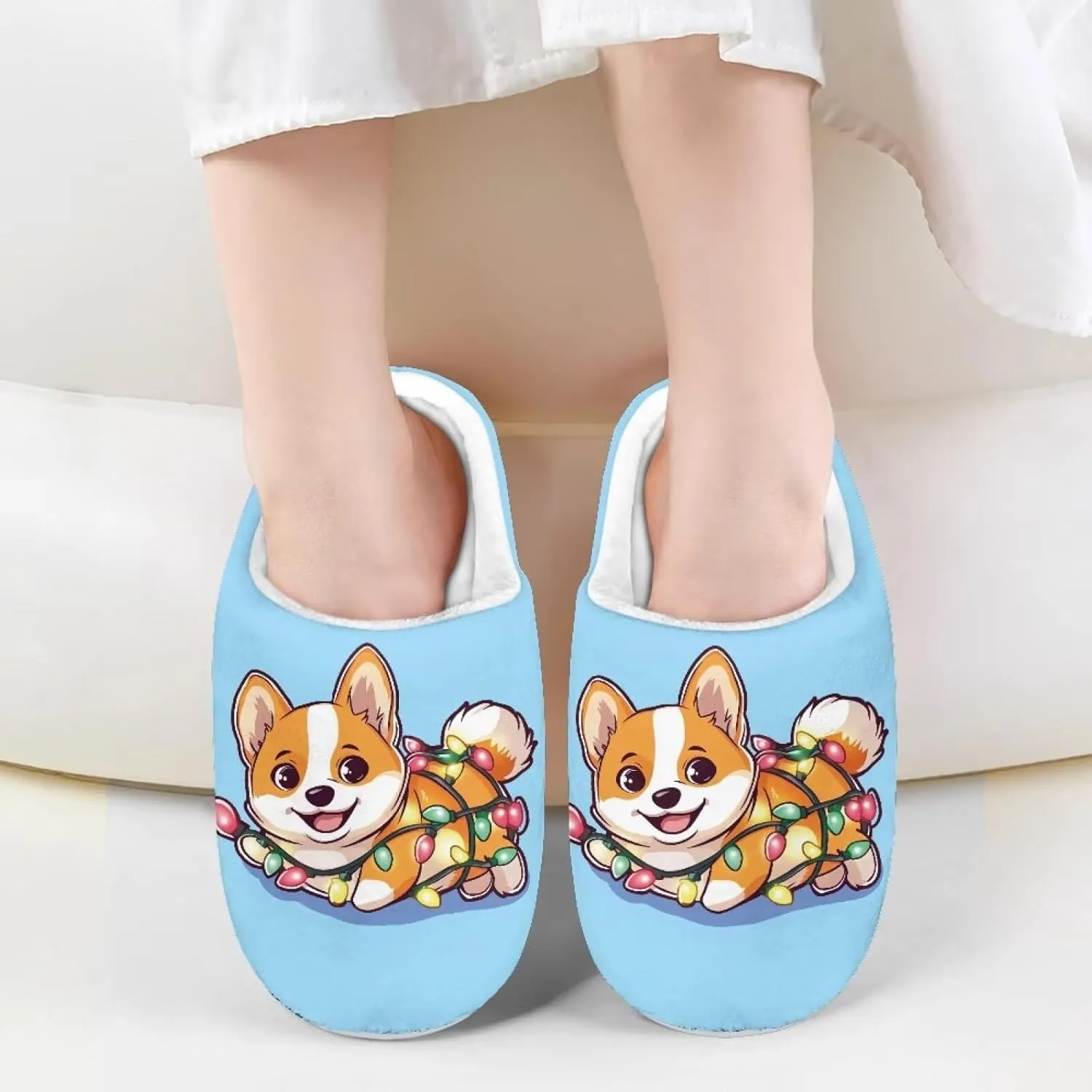 Cute Home Slippers for Girls, Printed Kids House Slippers for Boys, Non Slip Scuff Slippers for Indoor Outdoor