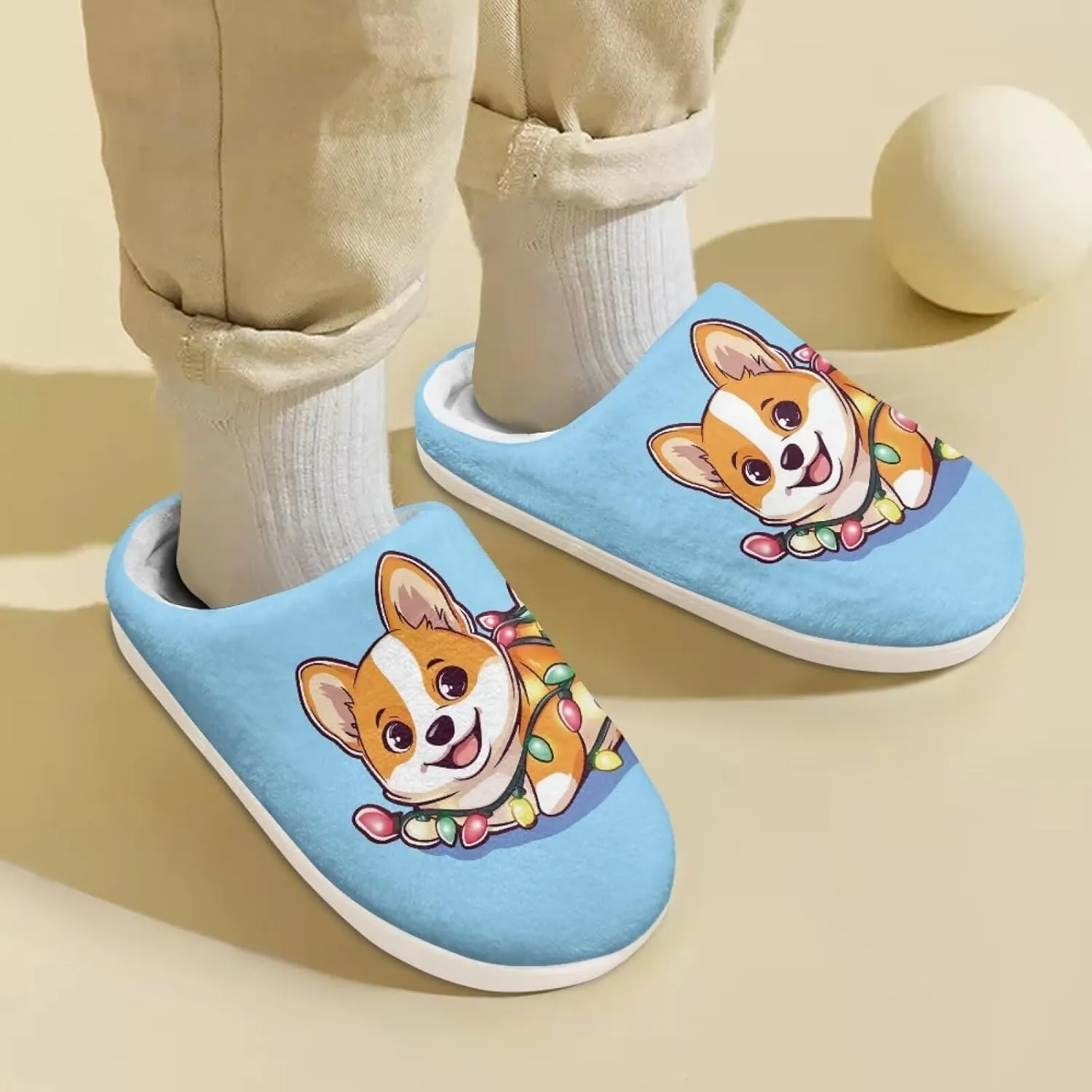 Cute Home Slippers for Girls, Printed Kids House Slippers for Boys, Non Slip Scuff Slippers for Indoor Outdoor