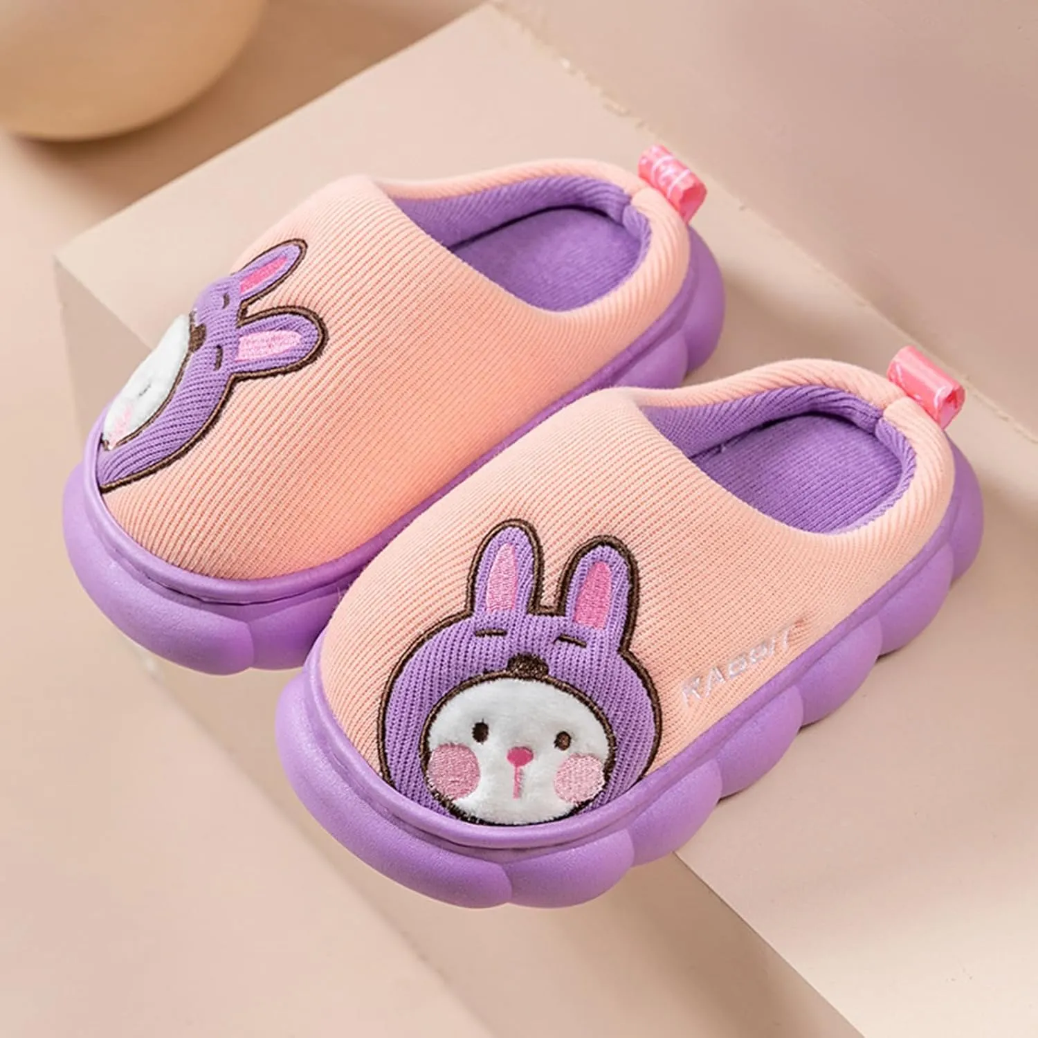 Cute House Slippers for Winter : Boys Girls Warm Cozy Cartoon Animal Slippers for Home Kids Cotton Dinosaur Slip on Memory Foam Non-Slip Indoor Shoes