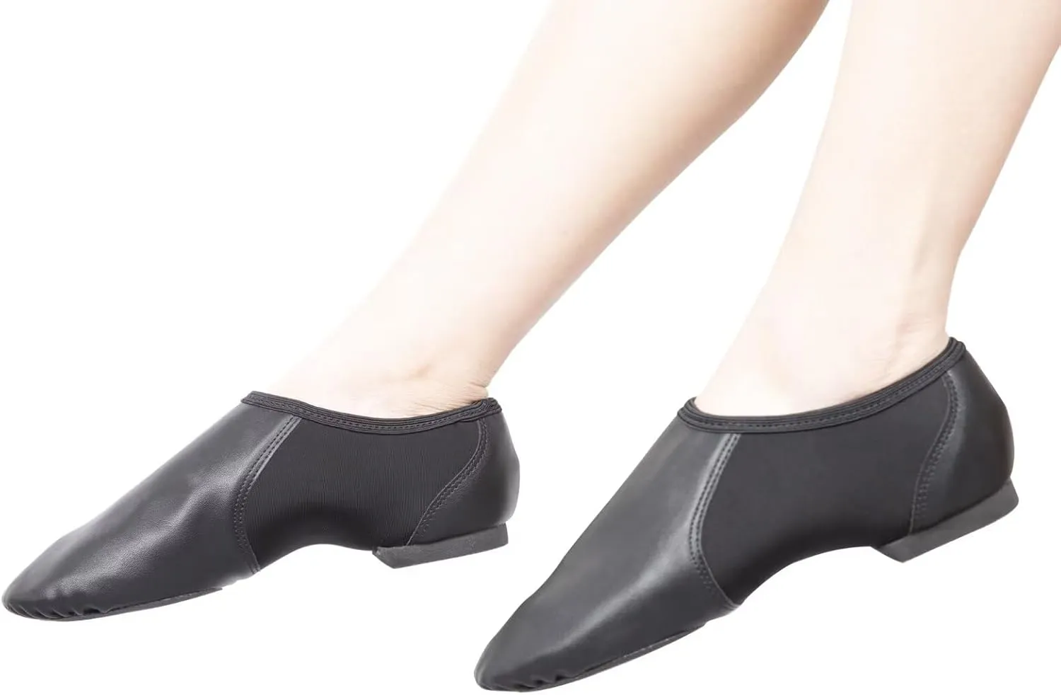 Dance Jazz Shoes,Round Toe Soft Leather Dance Slippers for Women/Men.