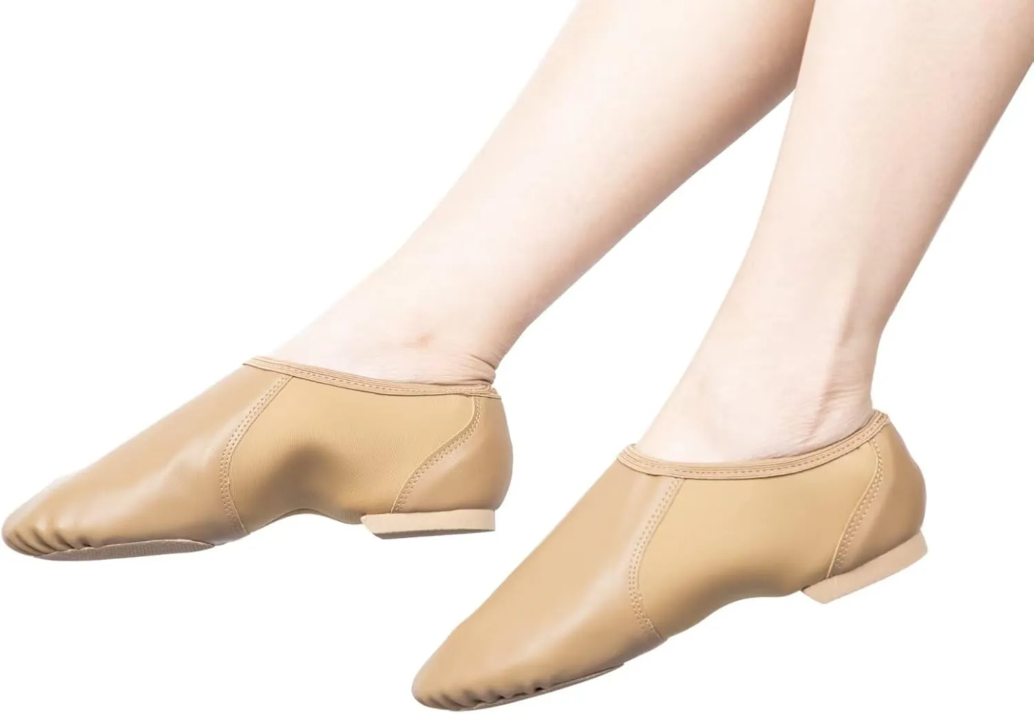 Dance Jazz Shoes,Round Toe Soft Leather Dance Slippers for Women/Men.