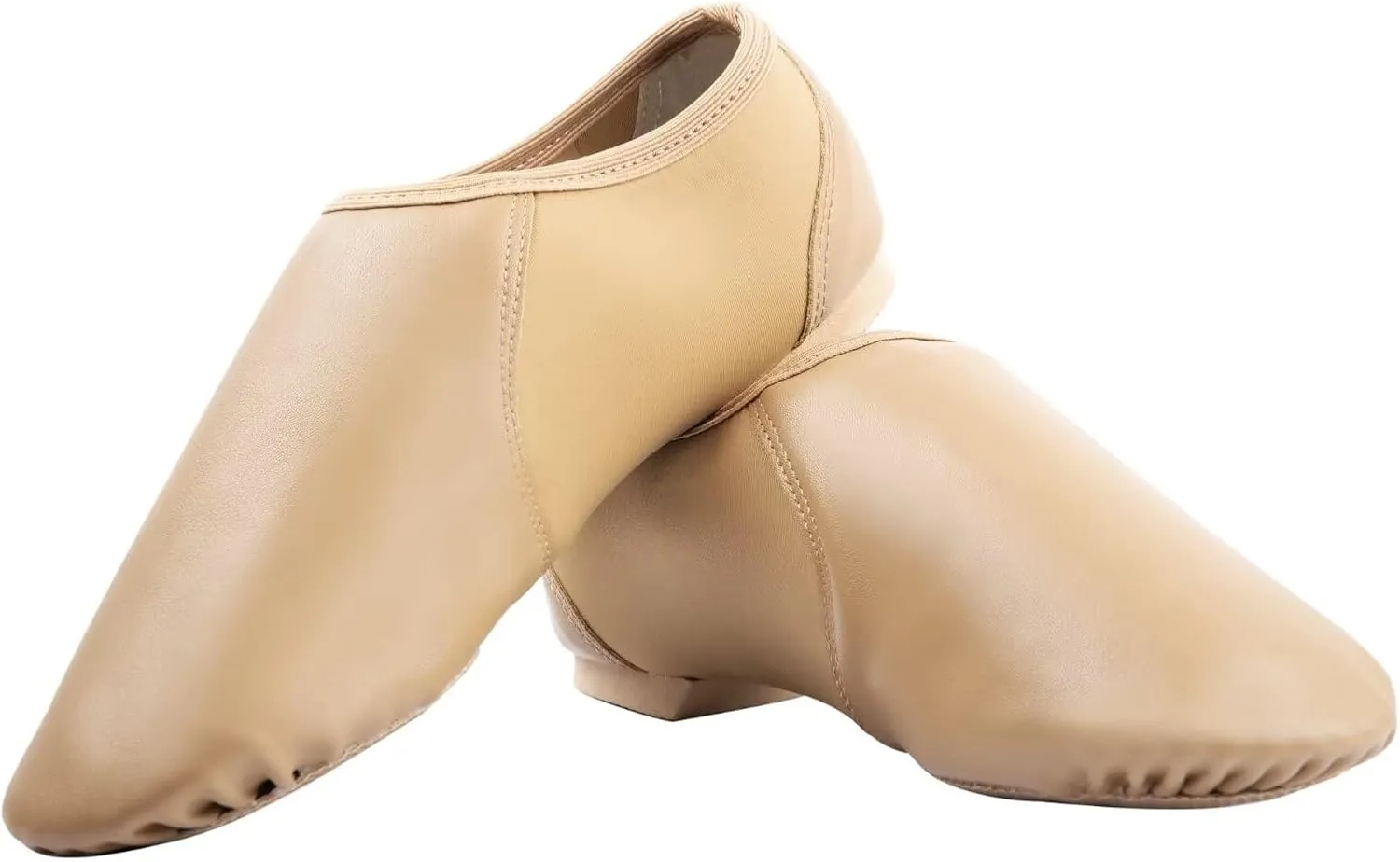 Dance Jazz Shoes,Round Toe Soft Leather Dance Slippers for Women/Men.