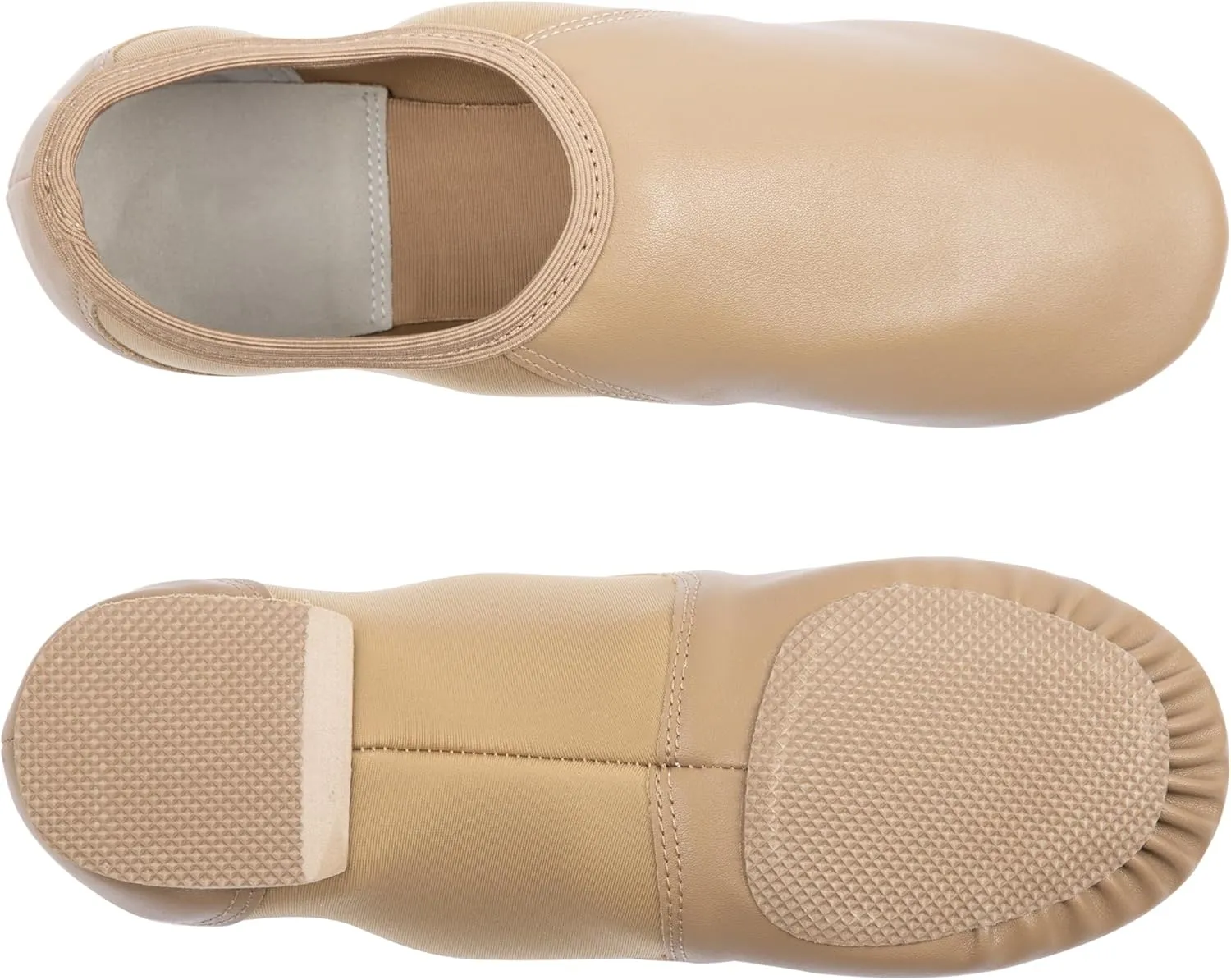 Dance Jazz Shoes,Round Toe Soft Leather Dance Slippers for Women/Men.