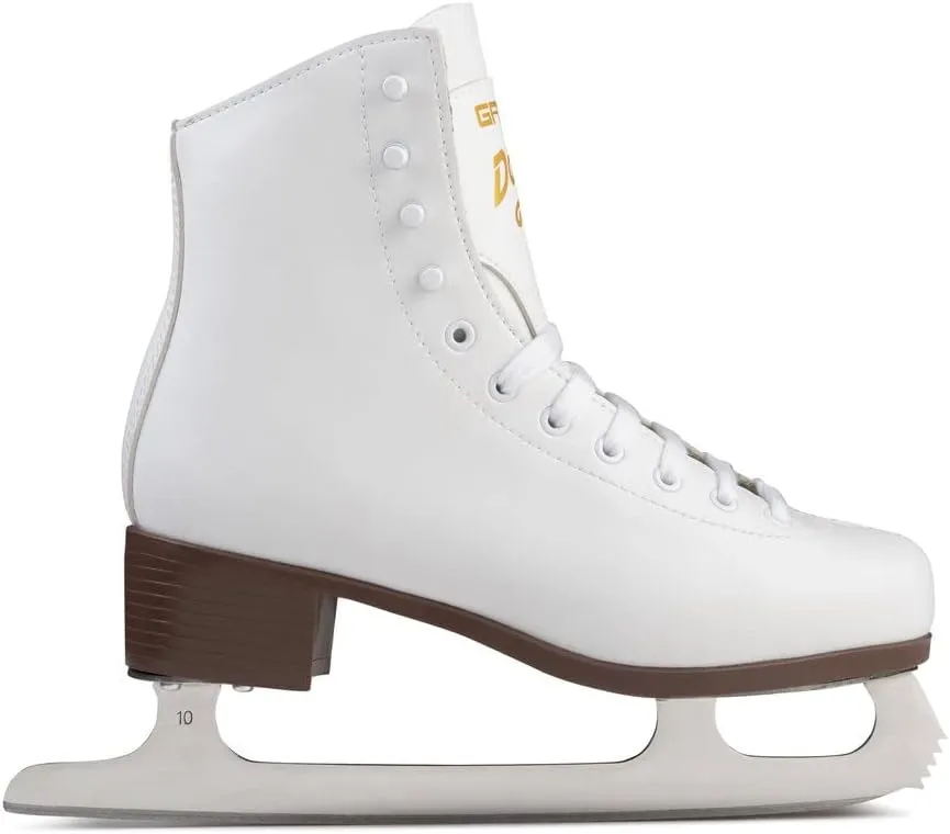 Davos Gold Figure Ice Skates for Women, Girls
