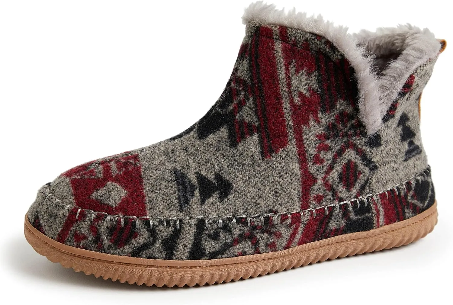 Dearfoams Men's Brixen Indoor/Outdoor Memory Foam Boot Alpine Camping Cozy Slipper House Shoe