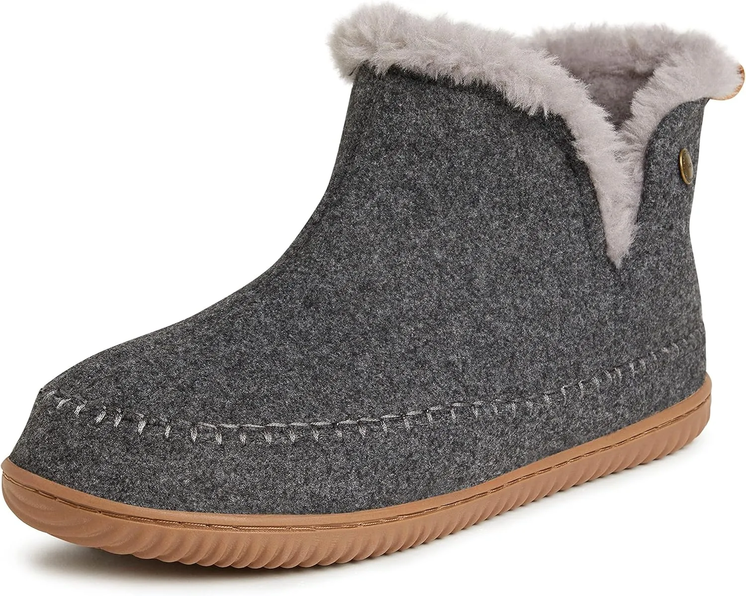 Dearfoams Men's Brixen Indoor/Outdoor Memory Foam Boot Alpine Camping Cozy Slipper House Shoe