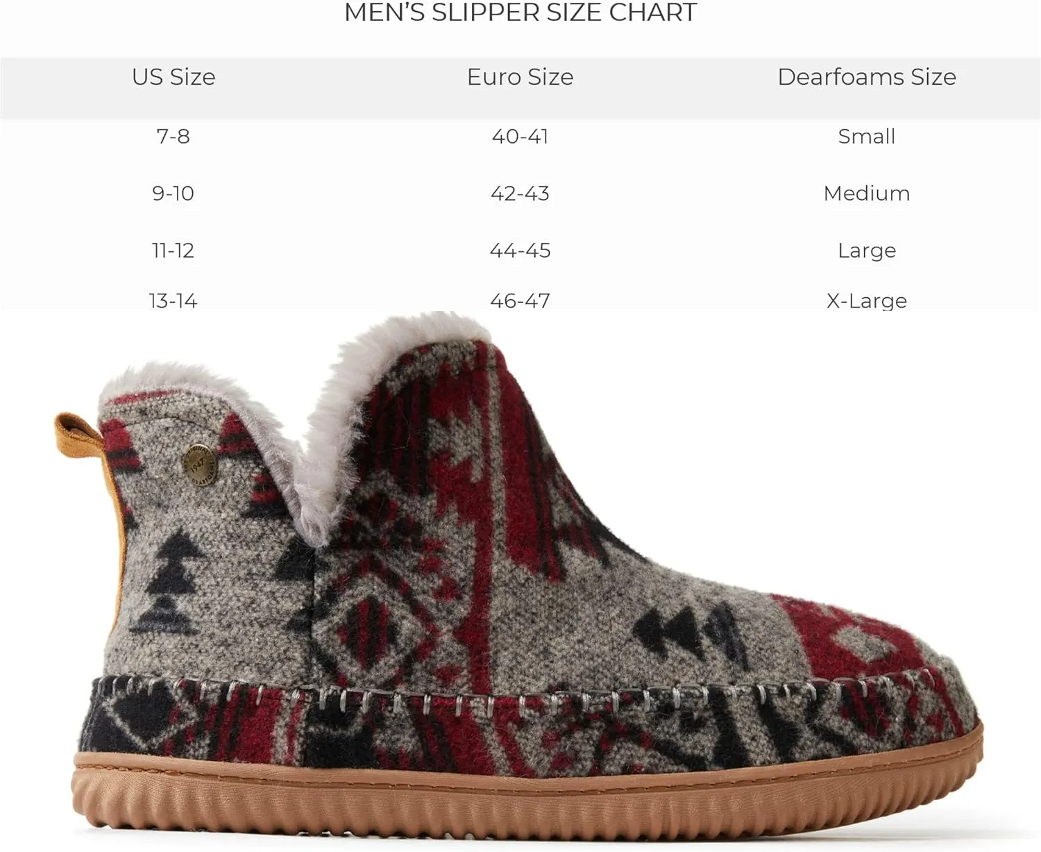 Dearfoams Men's Brixen Indoor/Outdoor Memory Foam Boot Alpine Camping Cozy Slipper House Shoe