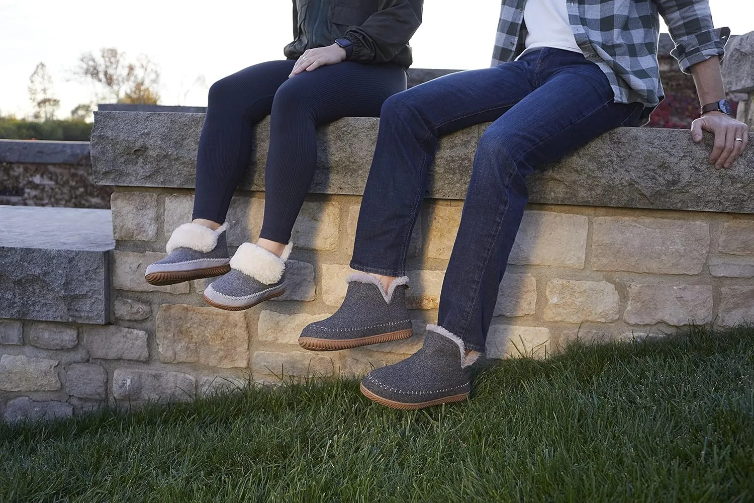 Dearfoams Men's Brixen Indoor/Outdoor Memory Foam Boot Alpine Camping Cozy Slipper House Shoe