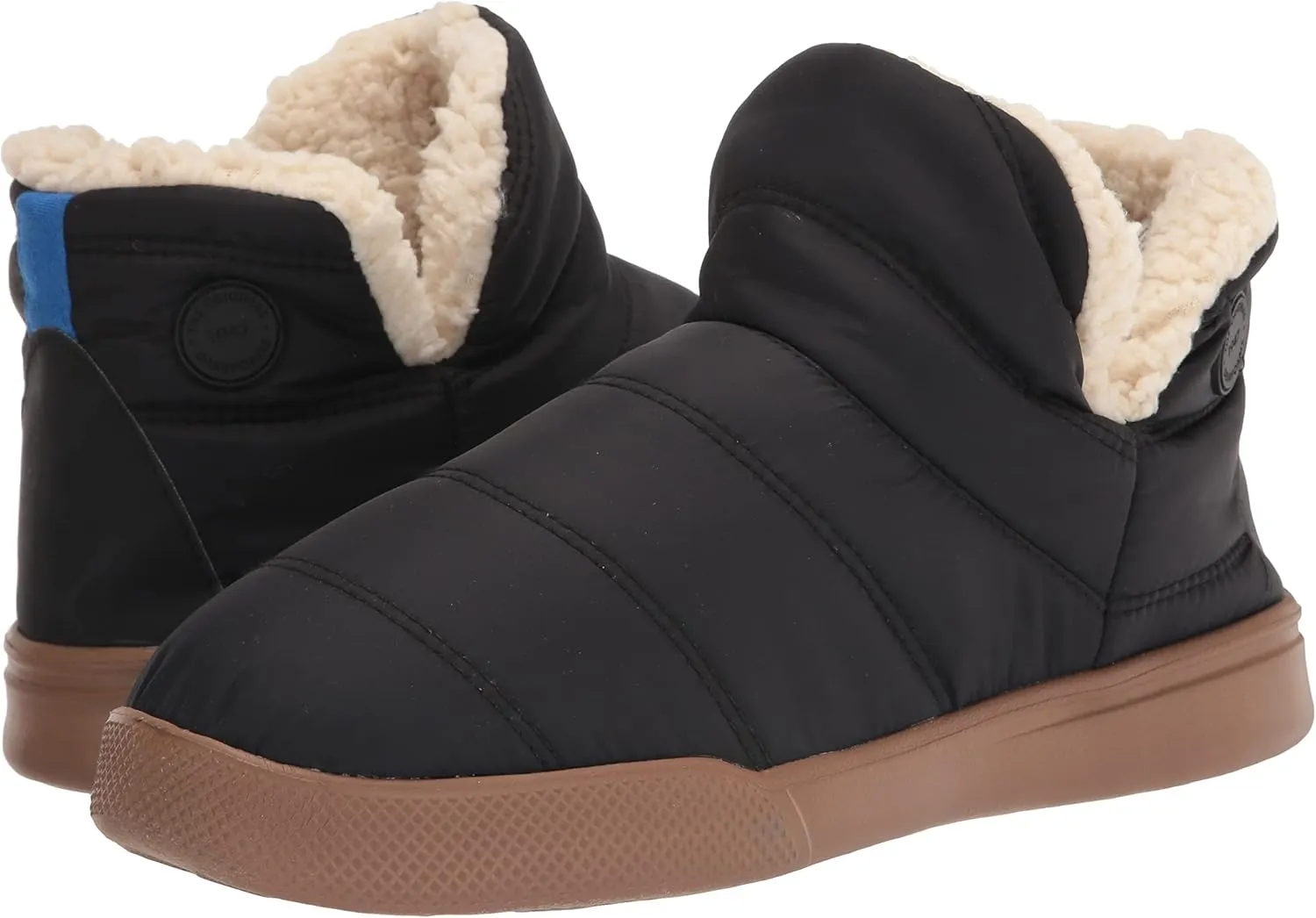 Dearfoams Men's Bryant Nylon Memory Foam Sport Lounge Bootie Slipper