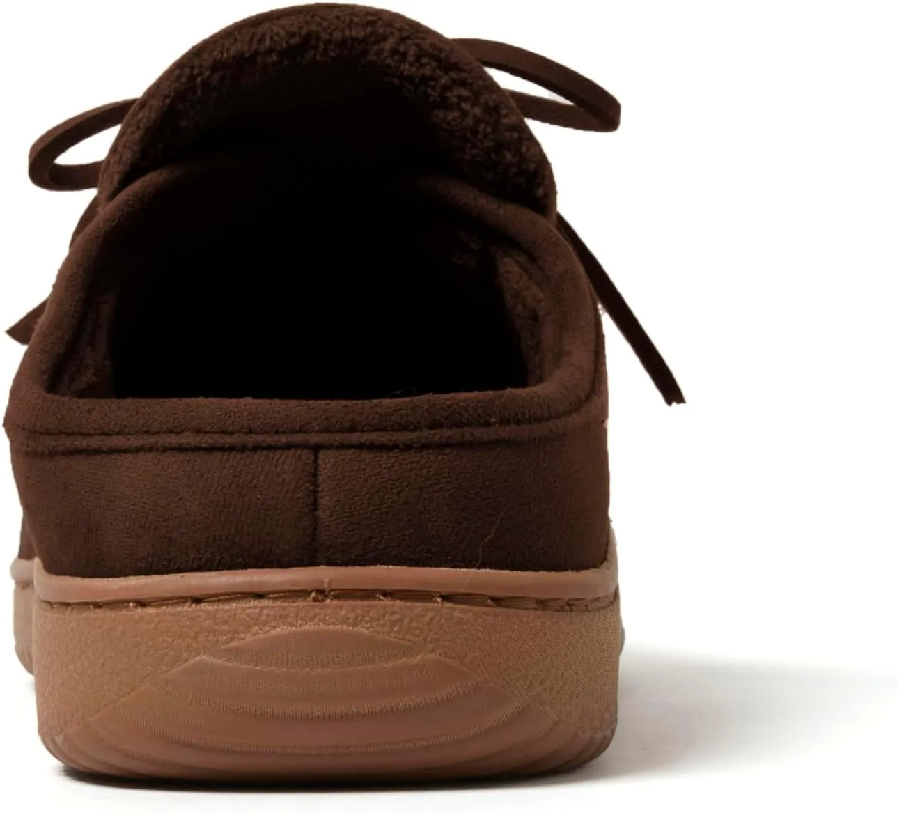 Dearfoams Men's Fowler Moc Toe Clog with Tie Indoor Outdoor Supportive House Shoe Slipper