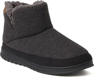 Dearfoams Men's James Woven Indoor/Outdoor Memory Foam Boot Slipper