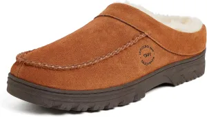 Dearfoams Men's Reed Genuine Suede Clog