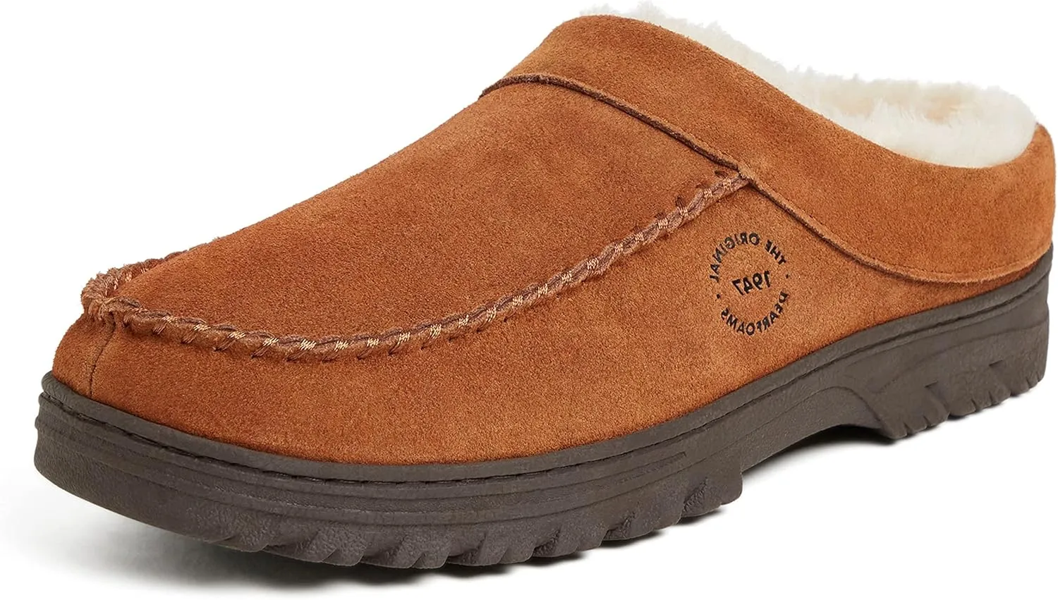 Dearfoams Men's Reed Genuine Suede Clog