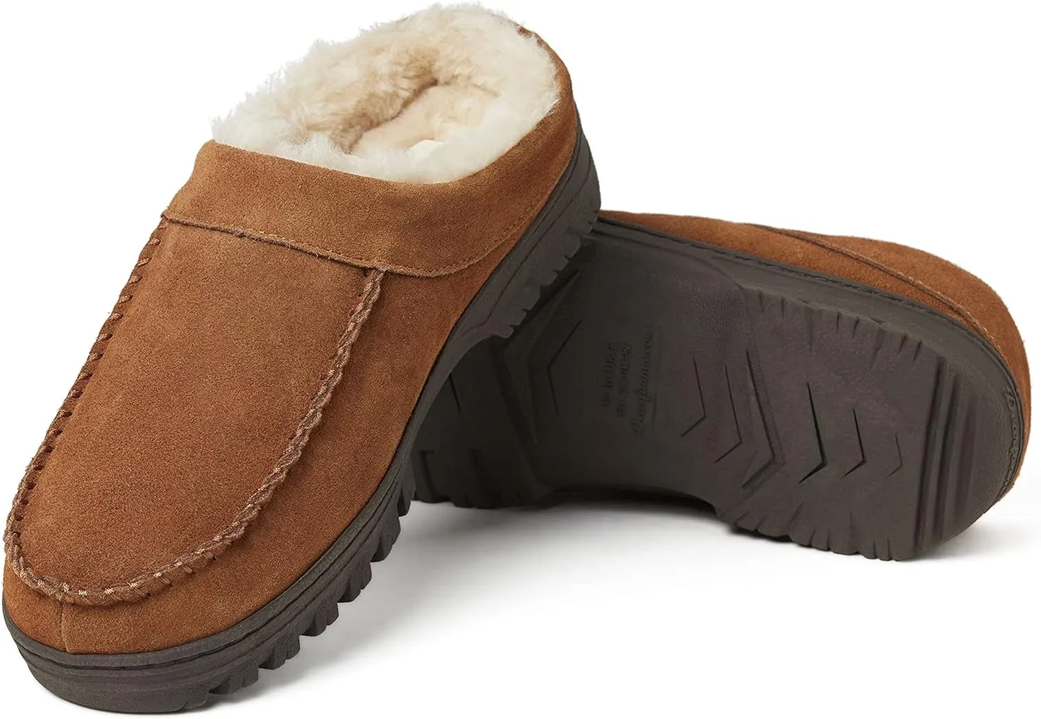 Dearfoams Men's Reed Genuine Suede Clog
