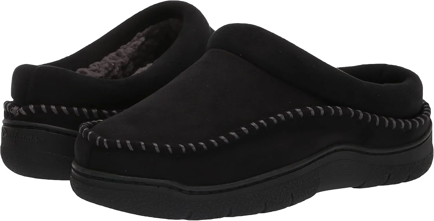 Dearfoams Men's Thompson Memory Foam Indoor/Outdoor Clog Slipper
