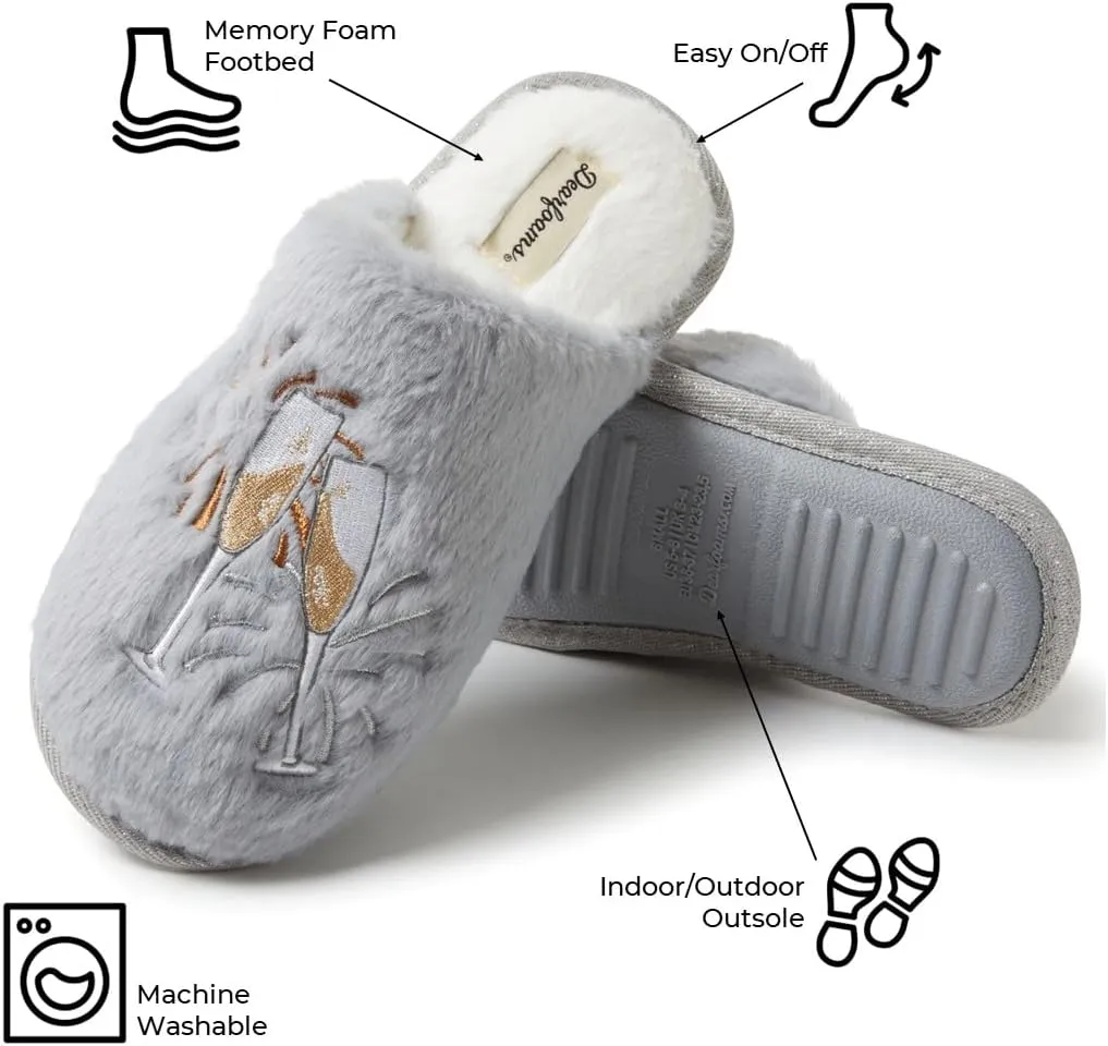 Dearfoams Women's Bridal Slide-On Slipper