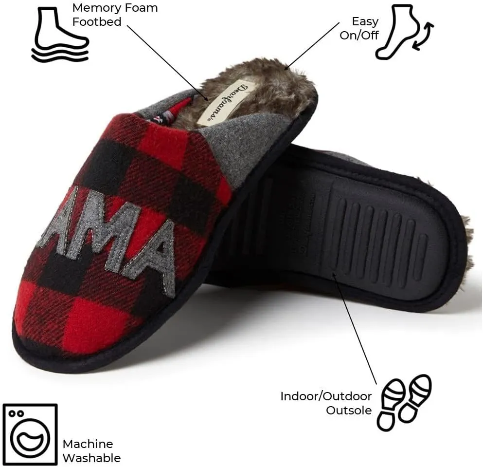 Dearfoams Women's Gifts for Mom Cute Cozy Mothers Day Mama Bear Slipper