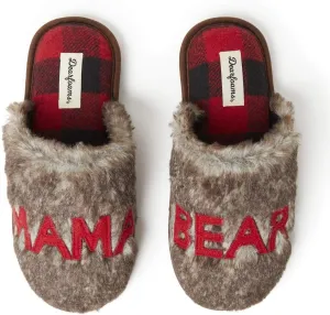 Dearfoams Women's Gifts for Mom Cute Cozy Mothers Day Mama Bear Slipper
