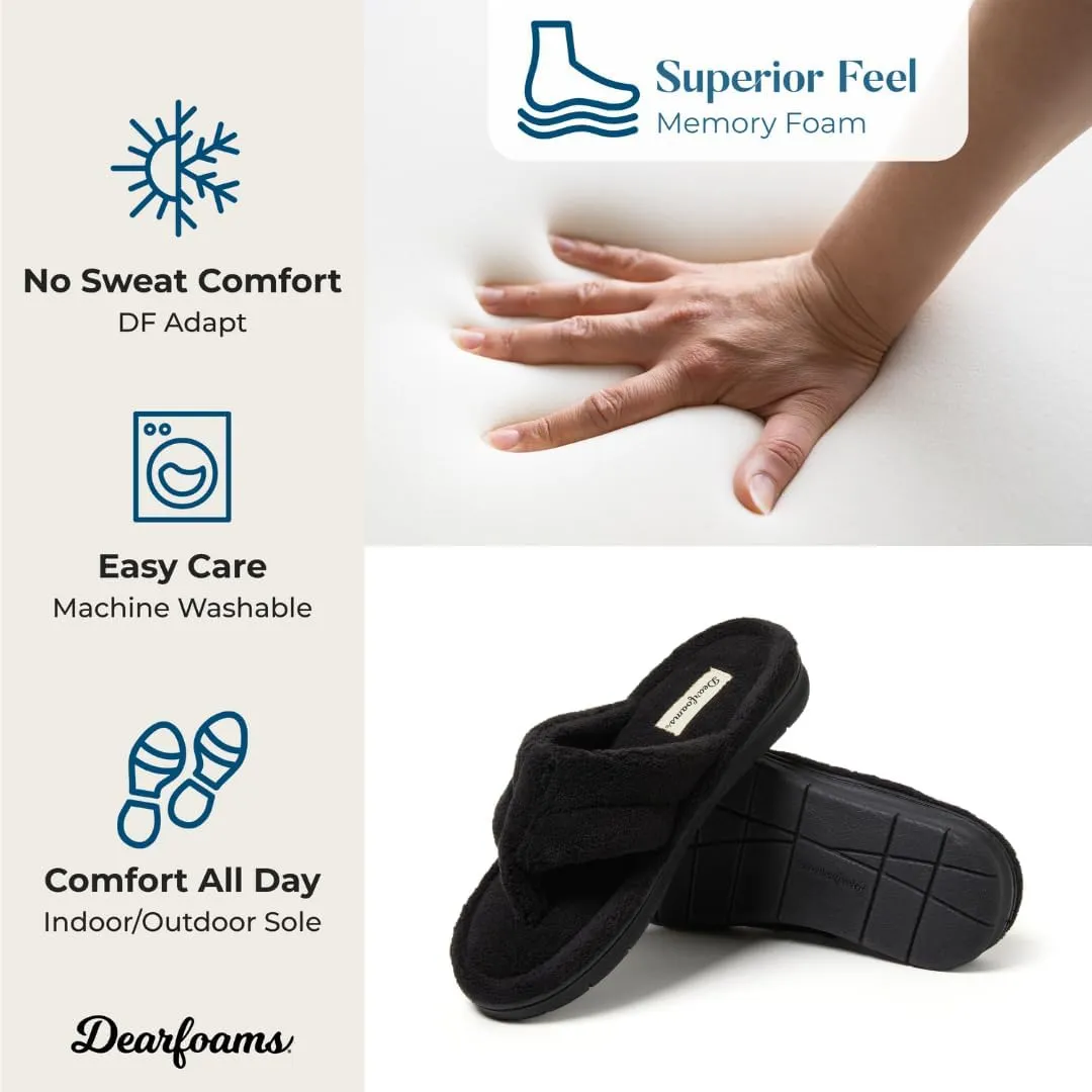 Dearfoams Women's Melanie Terry Thong Slipper