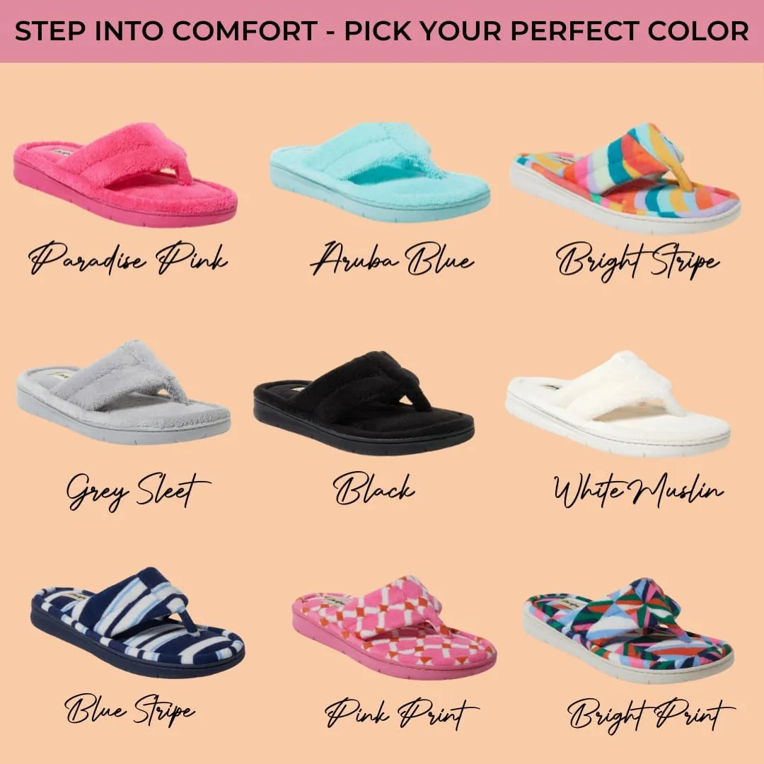 Dearfoams Women's Melanie Terry Thong Slipper