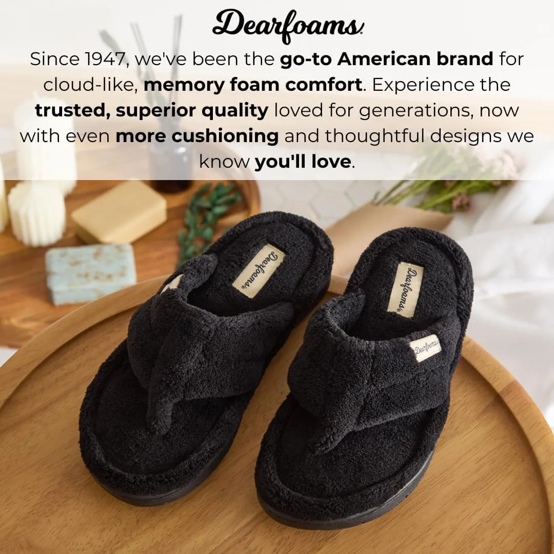 Dearfoams Women's Melanie Terry Thong Slipper