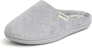 Dearfoams Women's Memory Foam Washable Leslie Clog House Slipper with Wide Widths