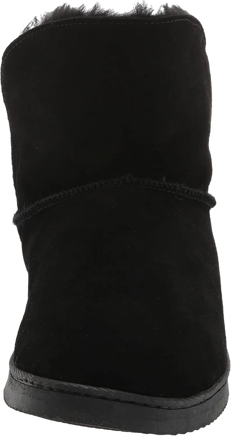 Dearfoams Women's Paige Suede Bootie Slipper