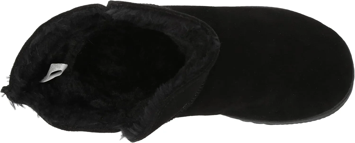 Dearfoams Women's Paige Suede Bootie Slipper