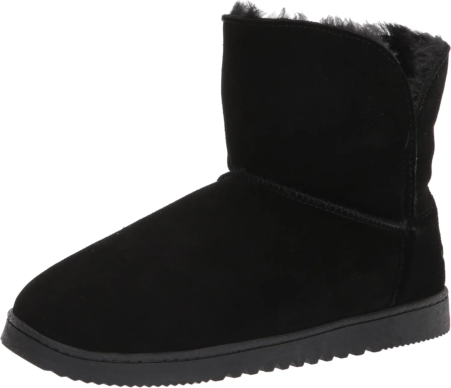 Dearfoams Women's Paige Suede Bootie Slipper