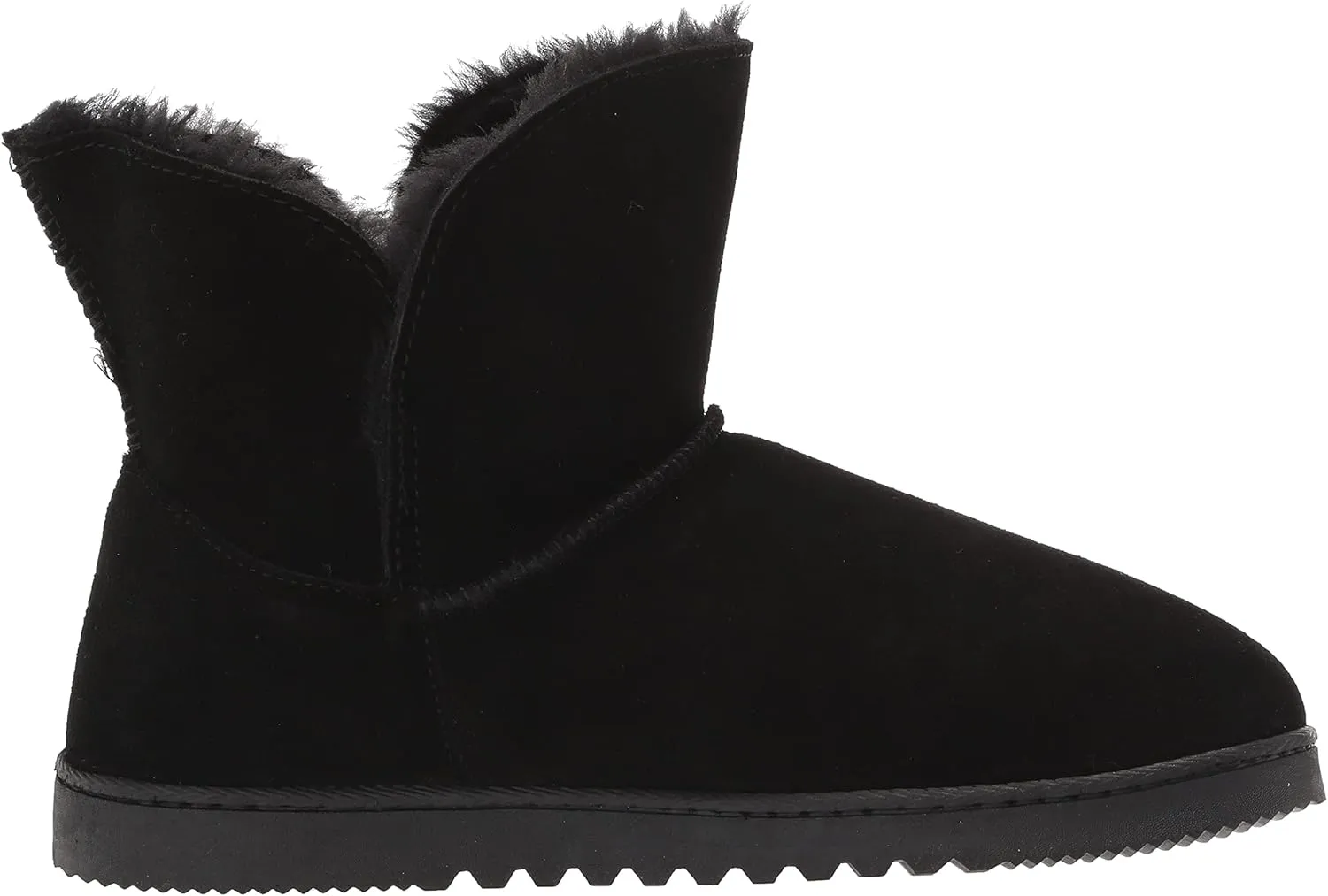 Dearfoams Women's Paige Suede Bootie Slipper