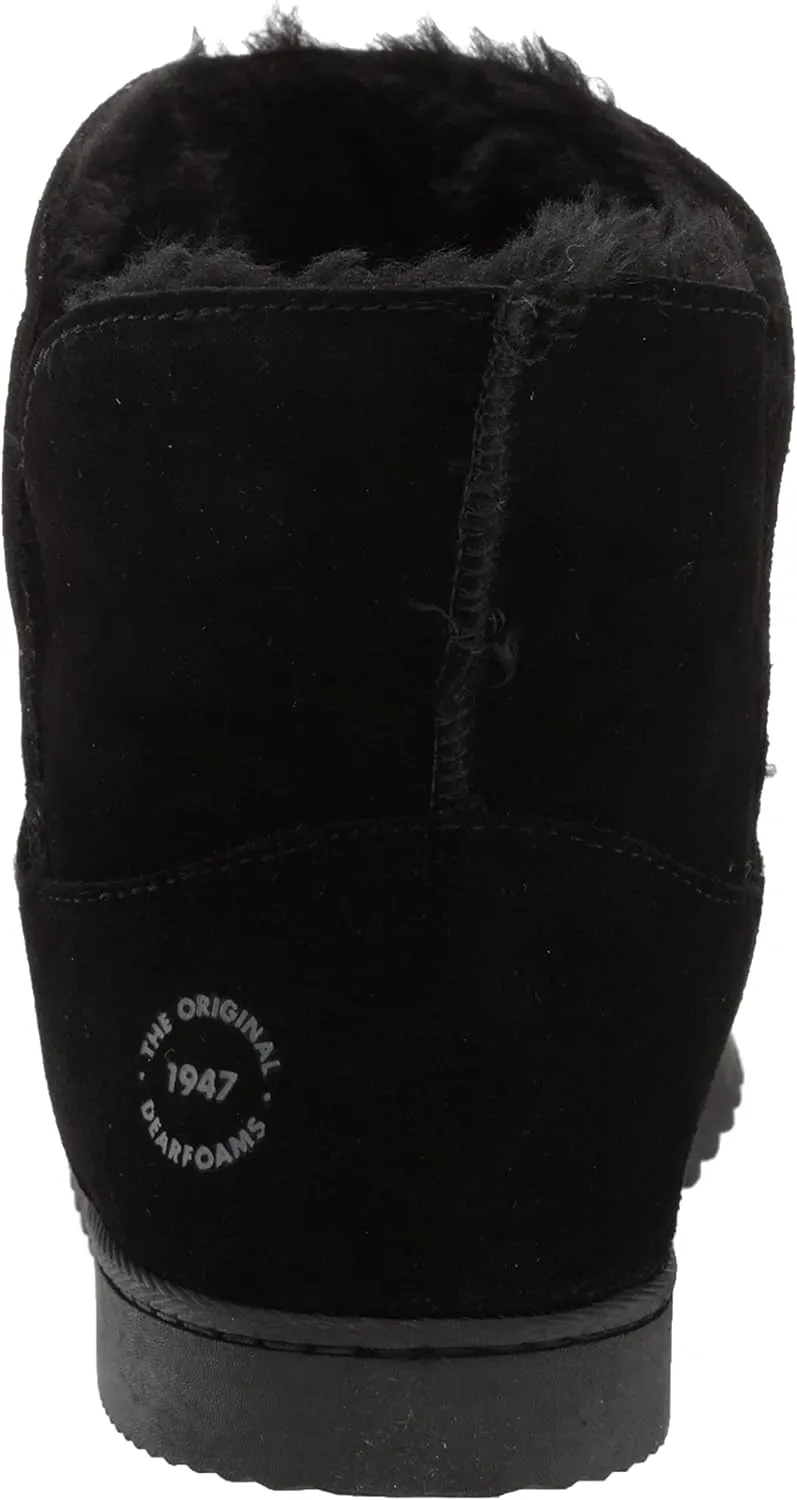 Dearfoams Women's Paige Suede Bootie Slipper