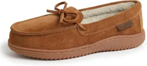 Dearfoams Women's Wilmington Energy Return Comfort Indoor/Outdoor Memory Foam Moccasin Slipper with Tie