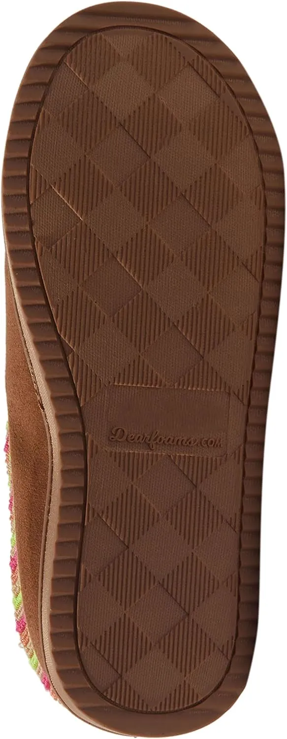 Dearfoams Women's Wren High Vamp Clog Indoor/Outdoor Memory Foam Slipper