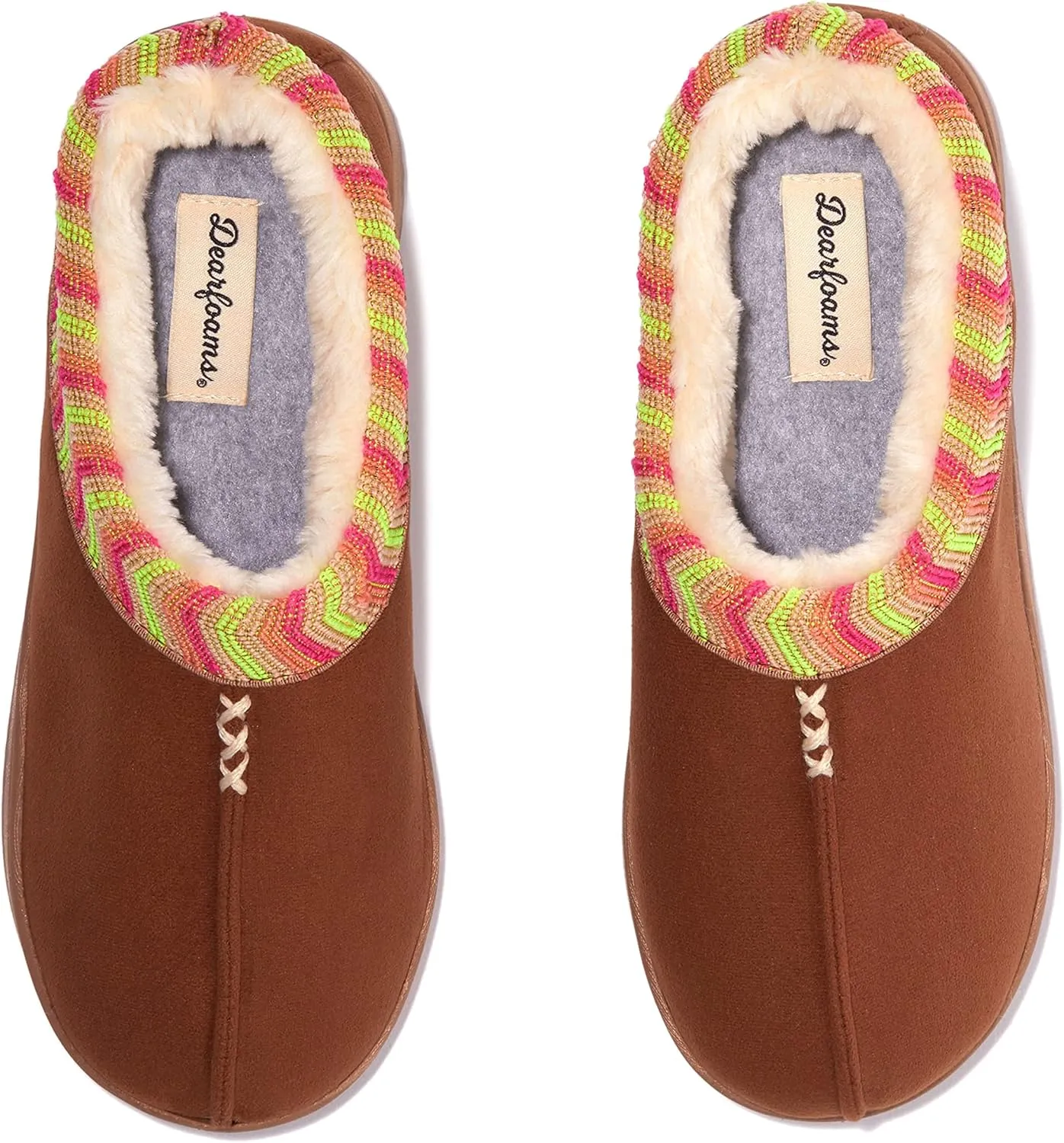 Dearfoams Women's Wren High Vamp Clog Indoor/Outdoor Memory Foam Slipper
