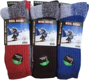 Diamond Star Merino Wool Socks - 6 Pairs Thermal Socks for Cold Weather, Men & Women