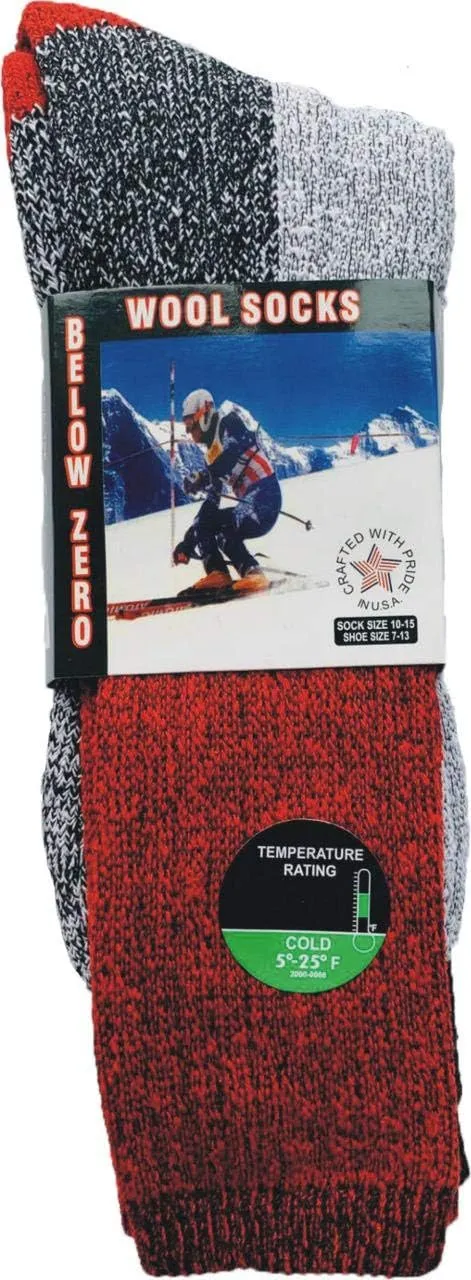 Diamond Star Merino Wool Socks - 6 Pairs Thermal Socks for Cold Weather, Men & Women