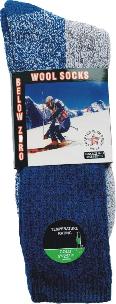 Diamond Star Merino Wool Socks - 6 Pairs Thermal Socks for Cold Weather, Men & Women