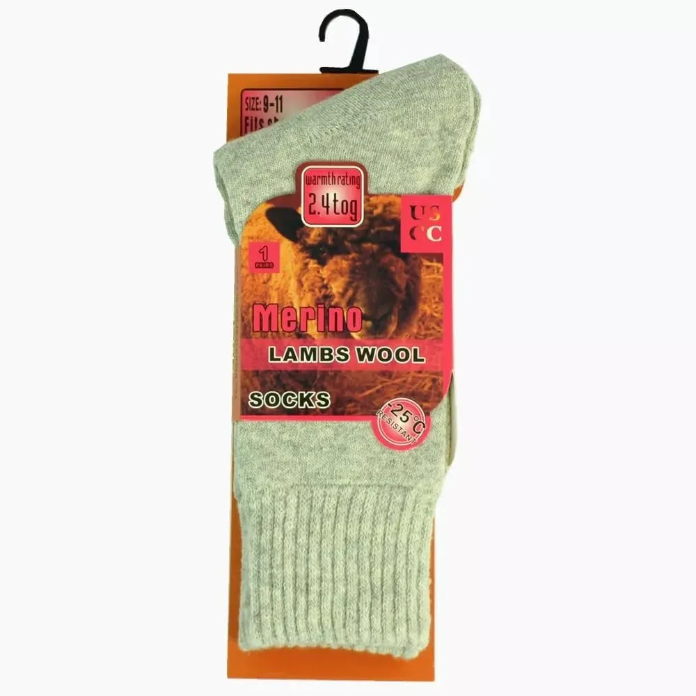 Diamond Star Merino Wool Socks - 6 Pairs Thermal Socks for Cold Weather, Men & Women