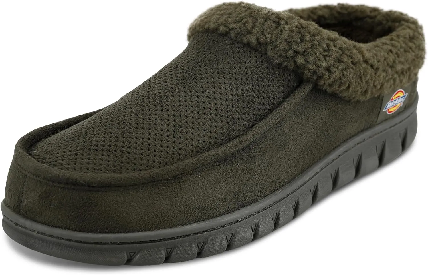 Dickies Men's Perforated Closed Back Memory Foam Slippers - Indoor/Outdoor Sole, Machine Washable