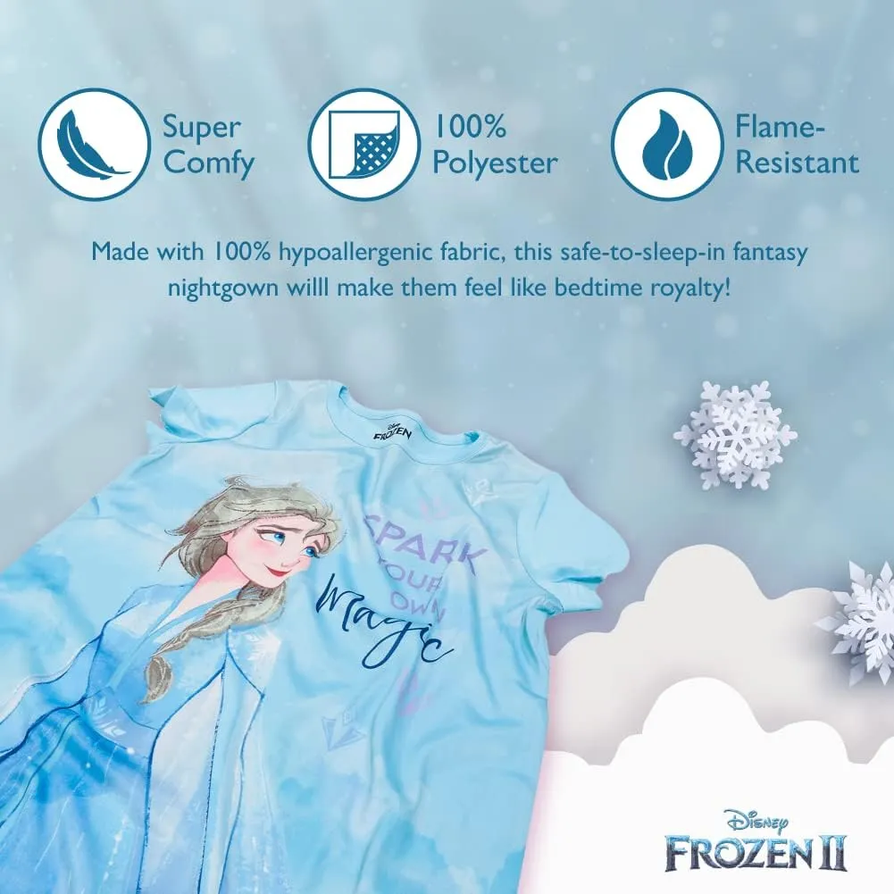 Disney Girls' 3-Pack Nightgowns, Soft & Cute Pajamas for Kids