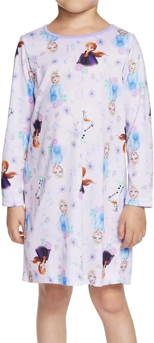 Disney Girls' 3-Pack Nightgowns, Soft & Cute Pajamas for Kids