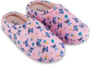 Disney Ladies Lilo and Stitch Clog Slippers - Ladies Classic Lilo and Stitch Slip On Clog Slippers Soft House Slippers