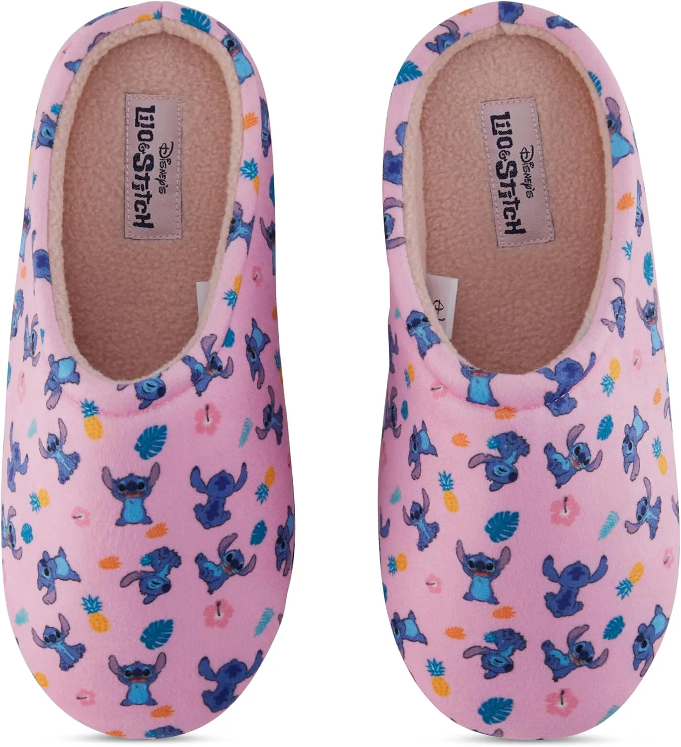 Disney Ladies Lilo and Stitch Clog Slippers - Ladies Classic Lilo and Stitch Slip On Clog Slippers Soft House Slippers