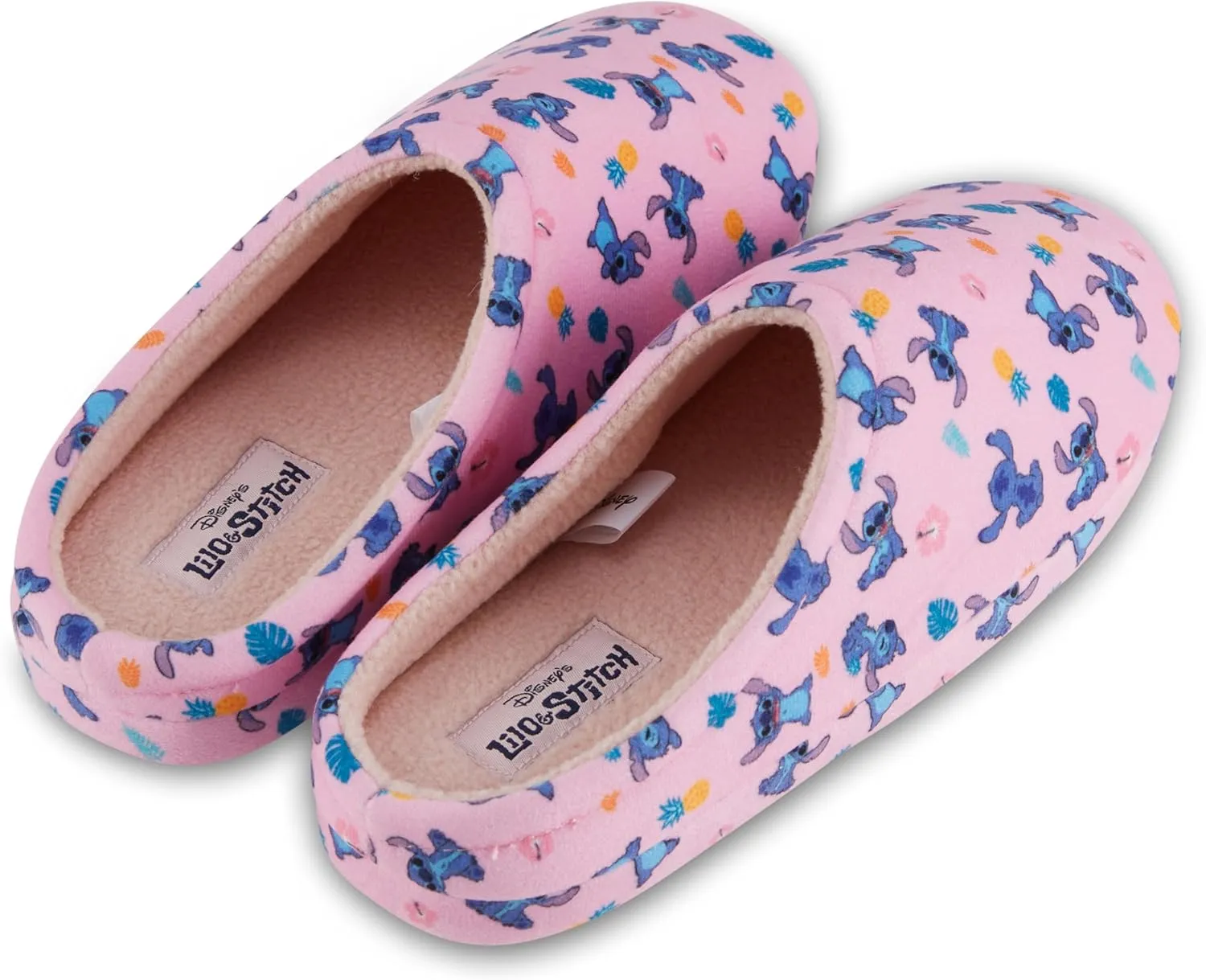 Disney Ladies Lilo and Stitch Clog Slippers - Ladies Classic Lilo and Stitch Slip On Clog Slippers Soft House Slippers