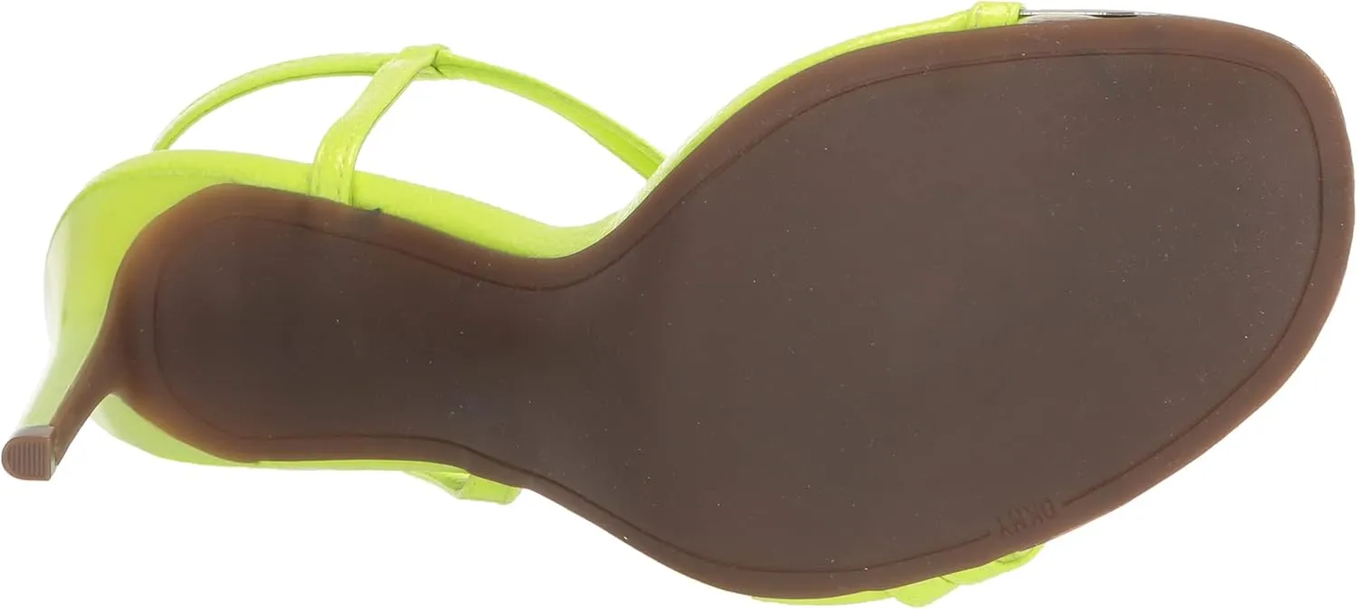 DKNY Women's Open Toe Diaganol Strap Heel Heeled Sandal