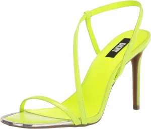 DKNY Women's Open Toe Diaganol Strap Heel Heeled Sandal